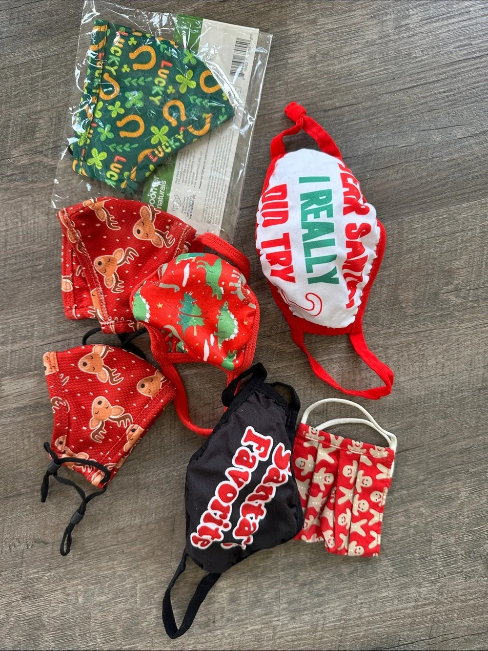 Assorted Patterned Face Masks - Holiday, Kids & KN95 Pack